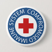 Kreuzblauer Rot - Komprimiertes Immunsystem Button (Vorderseite)