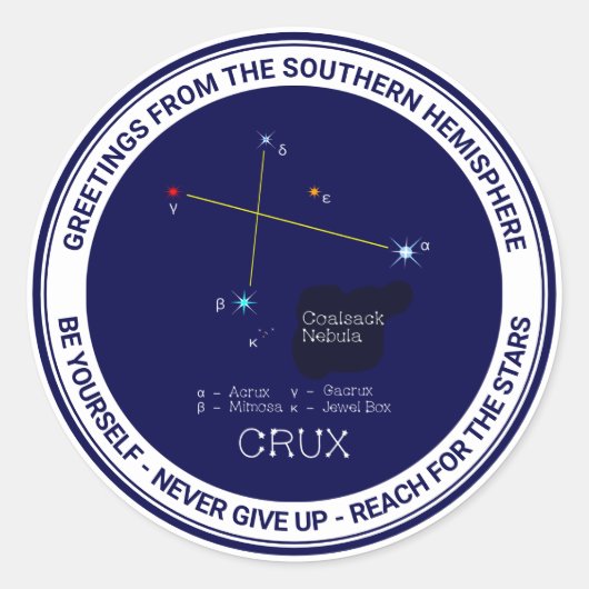 Kreuzblume der Südhalbkugel Runder Aufkleber (Vorderseite)