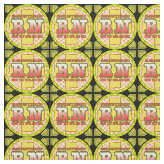 Kreuzbuchstaben RN Nurse Fabric Stoff (Muster)