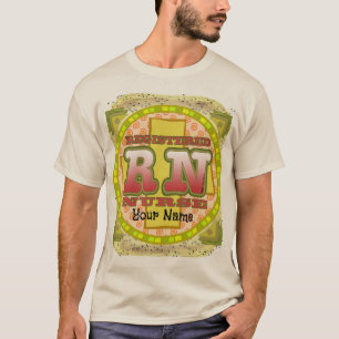 Kreuzbuchstaben RN Nurse T-Shirt
