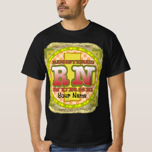 Kreuzbuchstaben RN Nurse T-Shirt