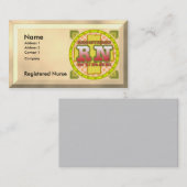 Kreuzbuchstaben RN Nurse Visitenkarte (Vorne/Hinten)