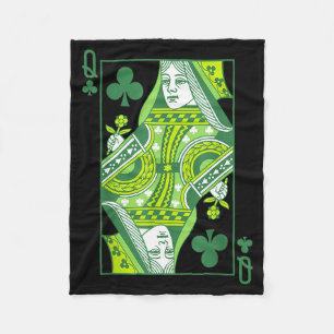 Kreuzdame Karte St. Patrick's Day Botanik Fleecedecke