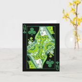 Kreuzdame Karte St. Patricks Tag Botanik (Gelbe Blume)