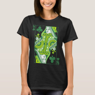 Kreuzdame Karte St. Patricks Tag Botanik T-Shirt