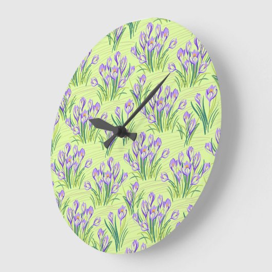 Kreuze auf hellgrün große wanduhr (Winkel)