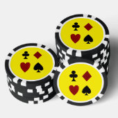 Kreuze Herz Pik Karo Pokerchips (Stapel)