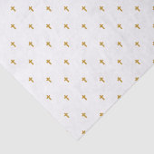 Kreuze - Imitate Senfgold auf weiß Seidenpapier (Ausschnitt)