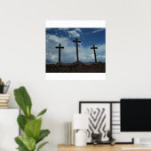 Kreuze in Calvary Crucifixe Jesus Christus Kunst Poster (Heimbüro)