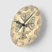 Kreuze Poker Runde Wanduhr (Winkel)