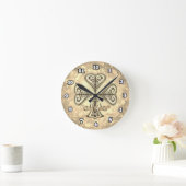 Kreuze Poker Runde Wanduhr (Zuhause)
