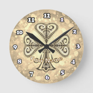 Kreuze Poker Runde Wanduhr