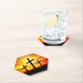 Kreuze, Sonnenuntergang Silhouetten Malerei-67137 Untersetzer (Vor Ort)