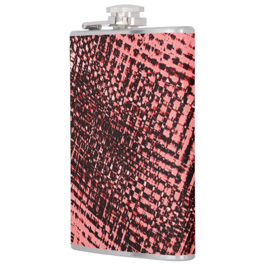 Kreuze und Flecken aus Pfirsich oder Lachs Flachmann (Links)