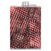 Kreuze und Flecken aus Pfirsich oder Lachs Flachmann (Rückseite)