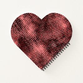 Kreuze und Flecken aus Pfirsich oder Lachs Notizblock