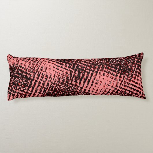 Kreuze und Flecken aus Pfirsich oder Lachs Seitenschläferkissen (Rückseite)