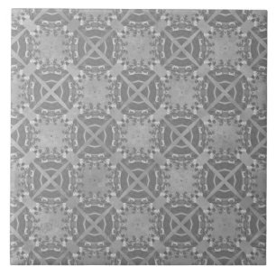 Kreuze und Kreise Graues geometrisches Muster Fliese
