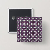 Kreuze und Quadrate Lila Button (Vorne & Hinten)