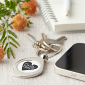 KREUZELFREIES Herz Schlüsselanhänger (Seite)