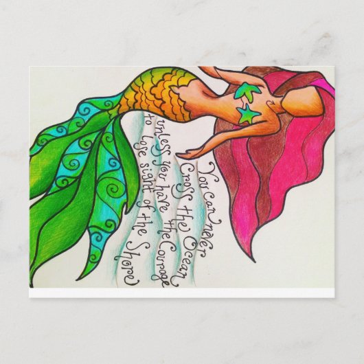 Kreuzen Sie die Ozean-Postkarte Postkarte (Vorderseite)