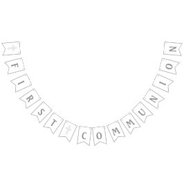 Kreuzen Sie erste Kommunions-Fahne Wimpelkette