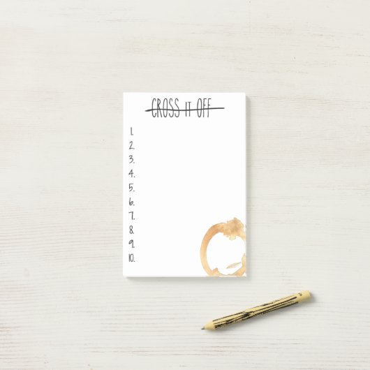 Kreuzen Sie es weg Post-it Klebezettel (Auf Schreibtisch)