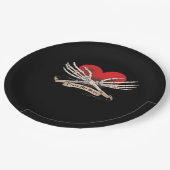 Kreuzen Sie mein Herz (Hope to Die) - Skeletthörer Pappteller (Schrägansicht)