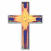 Kreuzen Sie mir den farbigen Kreuzsticker. Aufkleber (Vorderseite)