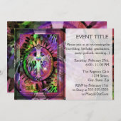 Kreuzen Sie mit dem Herzzentrum die Tye-Farbtöne. Einladung (Vorne/Hinten)