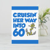 Kreuzend ihre Weise in 60, laden Sie ein Einladung (Stehend Vorderseite)