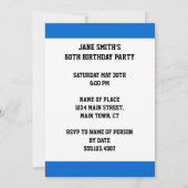 Kreuzend ihre Weise in 60, laden Sie ein Einladung (Rückseite)