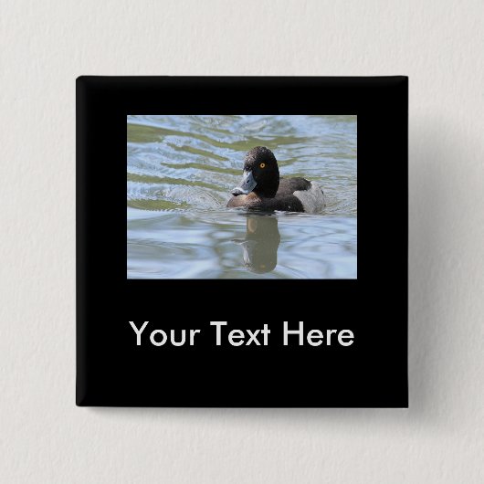 Kreuzende büschelige Ente Button (Vorderseite)