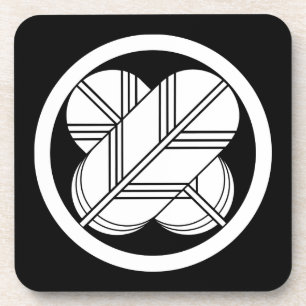 Kreuzende Falkenfedern mit Fuß im Kreis Getränkeuntersetzer