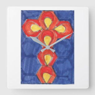 Kreuzende Wand-Uhr Quadratische Wanduhr