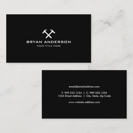 Kreuzenweiß hämmert Visitenkarte (Vorne/Hinten)