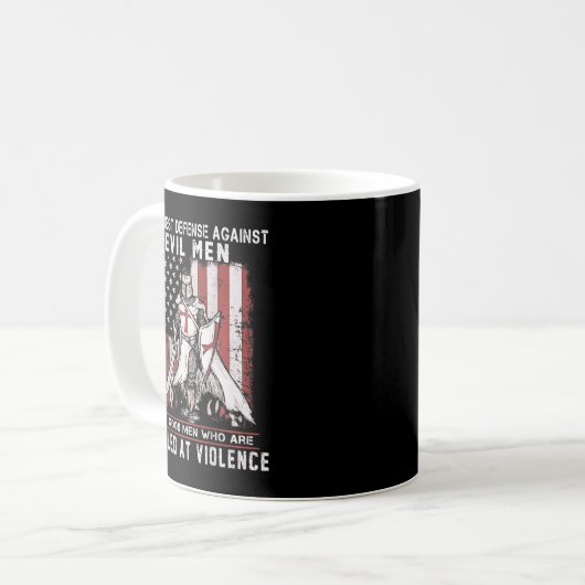 Kreuzfahrer Knight Templar die beste Verteidigung Kaffeetasse (Vorderseite Links)