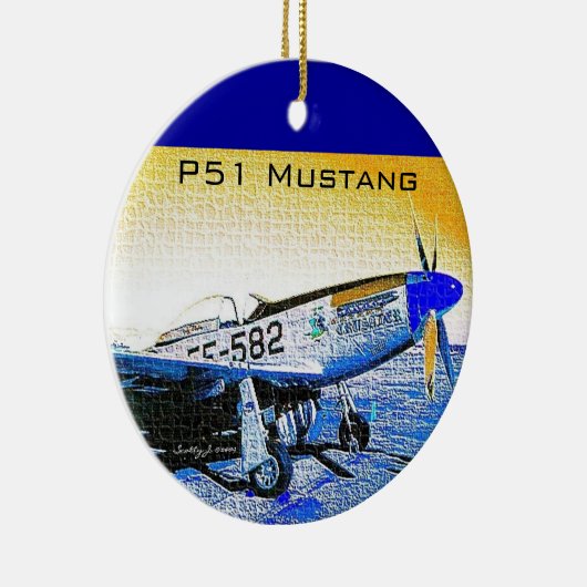 "Kreuzfahrer" P51 Mustang © 2009 S.J. Keramikornament (Rechts)