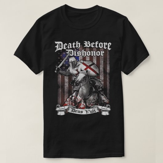 Kreuzfahrer Ritter Templar Krieger Gottes Ich fürc T-Shirt (Design vorne)
