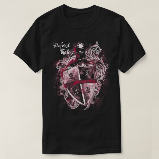 Kreuzfahrer Ritter Templar Krieger Gottes kämpfen T-Shirt (Design vorne)