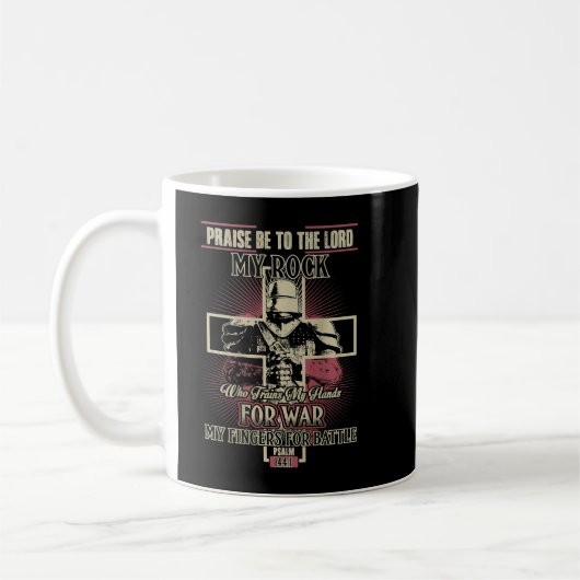 Kreuzfahrer Ritter Templar Krieger Gottes Lob sein Kaffeetasse (Links)