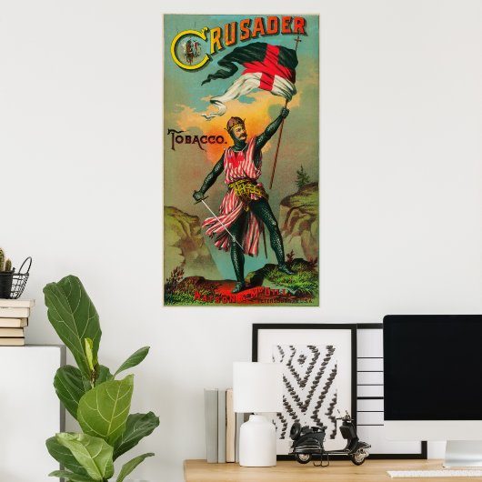 Kreuzfahrer-TabaklabelPetersburg, VA Poster (Heimbüro)