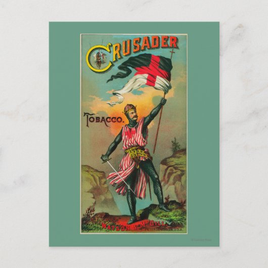 Kreuzfahrer-TabaklabelPetersburg, VA Postkarte (Vorderseite)