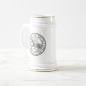 Kreuzfahrer Templar adelt Siegellogo Deus altes Bierglas (Vorderseite Links)
