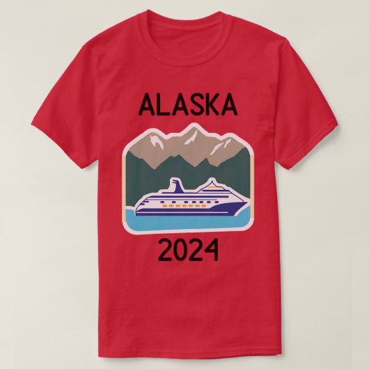 Kreuzfahrt Alaska 2024 mit Bergen TShirt (Design vorne)