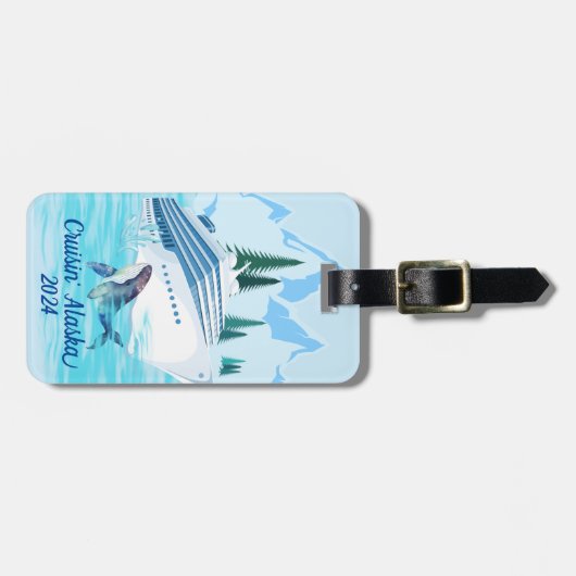 Kreuzfahrt Alaska Personalisiert Gepäckanhänger (Vorderseite horizontal)
