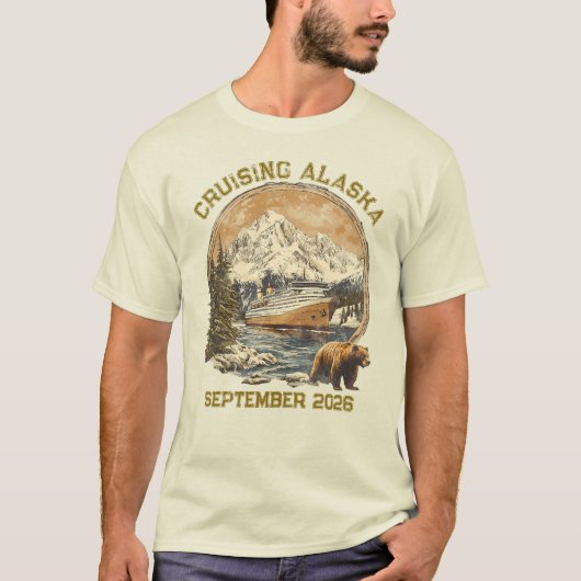 Kreuzfahrt Alaska Retro Not leidendes Schiff Einsc T-Shirt (Vorderseite)