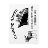 Kreuzfahrt Alaska Schiff und Elch Magnet (Vertikal)