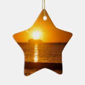 Kreuzfahrt am Sonnenuntergang Keramik Ornament (Rechts)