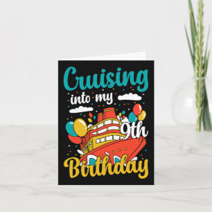 Kreuzfahrt auf meinem 9. Geburtstag Karte